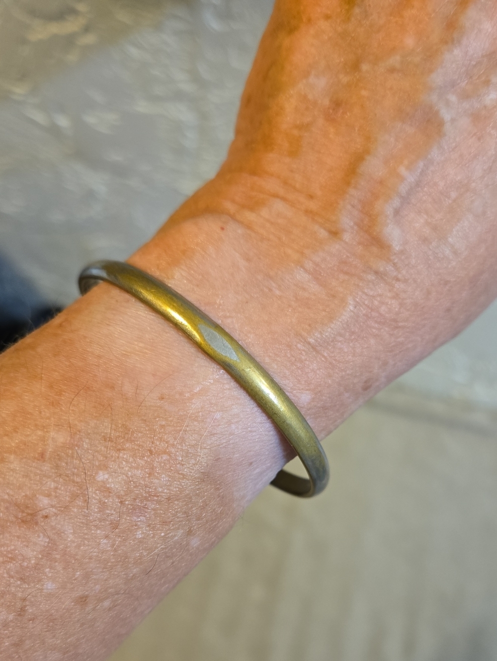 Classic Taxco Men's Brass Cuff Bracelet in Aged Gold